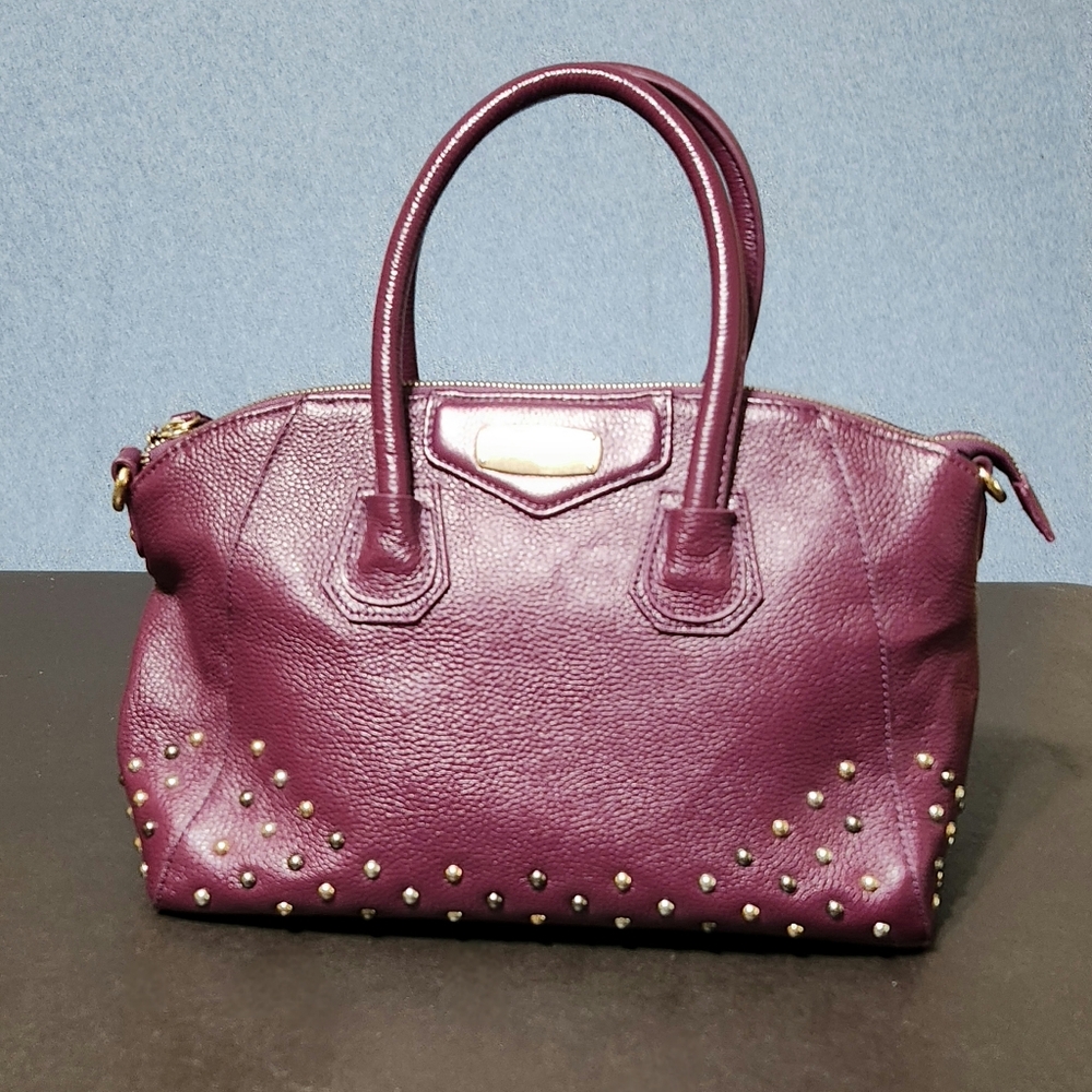 DUDU purple studded shoulder bag
